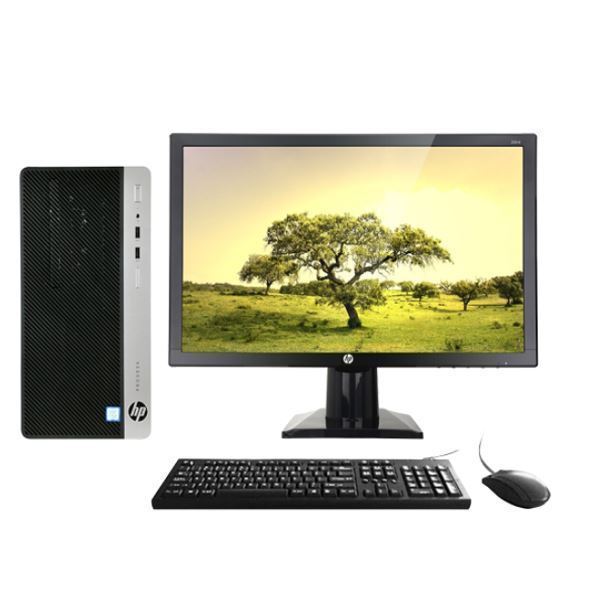 图片 惠普(hp) 纤小型 HP ProDesk 400G5 SFF Intel 奔腾 G5400 3.7G双核/4G-DDR4内存/500G硬盘/集显/无光驱/无系统/银色/小巧时尚/单主机