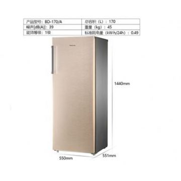 图片 海信/Hisense BD-170/A (海信（Hisense）170升家用冰柜 一级能效节能立式冷冻柜 抽屉式储存冷柜 侧开门电冰箱 BD-170/A)