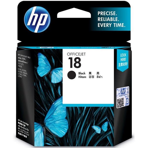 图片 HP HP 18 黑色墨盒 (HP分体式墨盒HP18黑色墨盒C4936A)