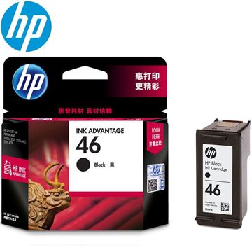 图片 HP HP 46 黑色墨盒 (HP一体式墨盒HP46黑色墨盒CZ637AA)