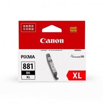 图片 Canon CLI-881XL BK (佳能/Canon CLI-881XL BK (佳能（Canon） CLI-881XL BK 黑色打印机墨盒 适用于佳能TS8180/9180/8580/6180 11.7ml))