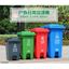 图片 嘉桔力 100L加厚中间脚踏户外垃圾桶（军绿） 环卫大号 分类塑料垃圾桶 特厚物业环卫桶