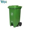 图片 嘉桔力 100L加厚中间脚踏户外垃圾桶（军绿） 环卫大号 分类塑料垃圾桶 特厚物业环卫桶