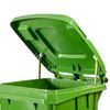 图片 嘉桔力 240L加厚中间脚踏户外垃圾桶（军绿） 环卫大号 分类塑料垃圾桶 特厚物业环卫桶
